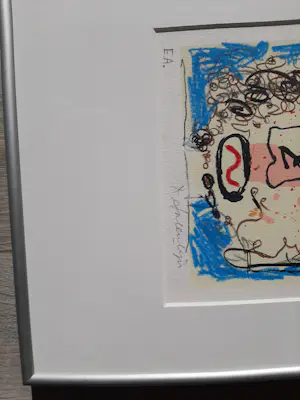 Kees Salentijn - Zeefdruk, Gezicht, ingelijst. kopen? Bied vanaf 50!