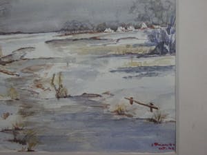 Niet of onleesbaar gesigneerd - Winterlandschap kopen? Bied vanaf 1!