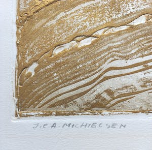 Jan Michielsen - Rode uil, ets met reliëf kopen? Bied vanaf 50!