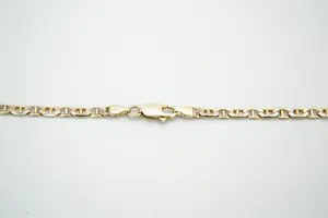 48 - Sierlijk en relatief lang 14 Krt bicolor gouden "fantasie" ketting kopen? Bied vanaf 950!