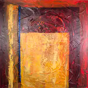Ria Jeuris - Acryl op doek, Onderhuidse Verhalen vendu pour 100€ !