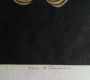 Tomoe Yokoi - Kleurenets - "Two Butterflies" - Handgesigneerd kopen? Bied vanaf 50!