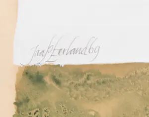 Jaap Eerland - Gemengde techniek op papier, Annabel rookt een stick kopen? Bied vanaf 1!