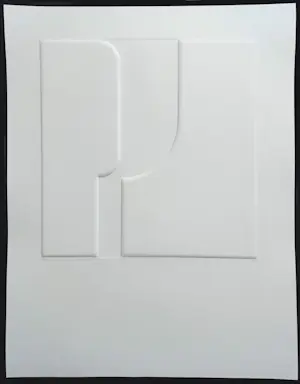 Harry van Kuyk - Geometrische compositie, reliëfdruk kopen? Bied vanaf 195!
