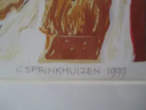Conny Sprinkhuizen - Zeefdruk "Judy gekloond"in mooie Barth lijst! kopen? Bied vanaf 1!