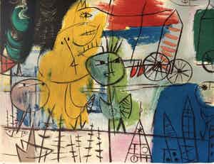 Corneille - Grote Cobra-litho - "La Rue" 1949 verkocht voor € 250!