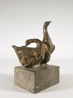 Gabriel Sterk - Twee bronzen ganzen op hardstenen voet kopen? Bied vanaf 200!