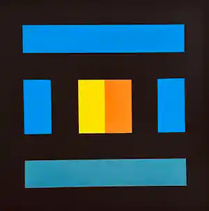 Ian Tyson - yellow,orange, and blue (geometrisch abstract) kaufen? Bieten Sie von 110!