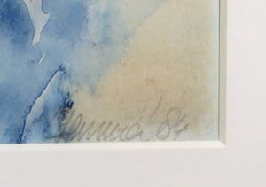 Gemma Vermeulen - Aquarel, Windsurfer - Ingelijst kopen? Bied vanaf 1!