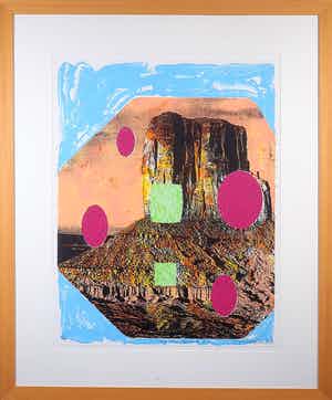 Jelis van Dolderen - Zeefdruk, La Montanara II - Ingelijst verkocht voor € 20!