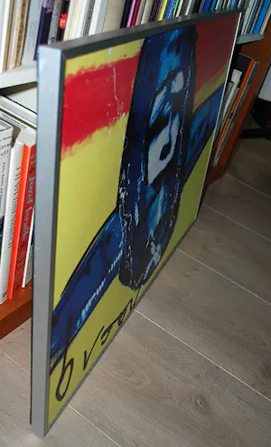 Herman Brood - Vliegtuig - ingelijst canvas op spieraam - incl. 2 hardcover boeken kopen? Bied vanaf 100!
