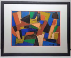 Joop Kropff - Abstracte compositie kopen? Bied vanaf 375!