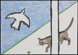 Roger Raveel - Zeefdruk, Felix vulgaris kopen? Bied vanaf 250!