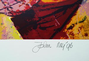 John Noy - Abstracte compositie, zeefdruk (groot) kopen? Bied vanaf 40!