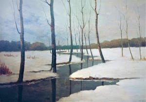 Prosper Boss - Sneeuwlandschap bij valavond kopen? Bied vanaf 249!