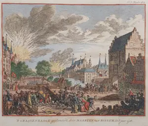 AcheterSimon Fokke - Den Haag Hofvijver Binnenhof Plundering 1770? Enchérissez de 40!