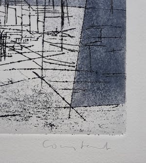 Constant - De blauwe kubus, aquatint ets (zeer beperkte oplage) kopen? Bied vanaf 995!