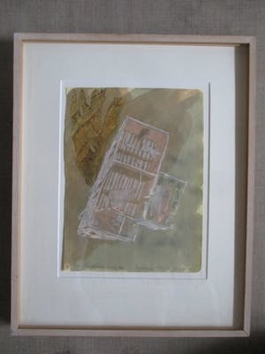 Herman Makkink - Gemengde techniek"Het vliegende huis V" kopen? Bied vanaf 85!