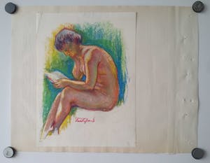 Klaas Pijlman - Lezende vrouw. Naakt. kopen? Bied vanaf 29!