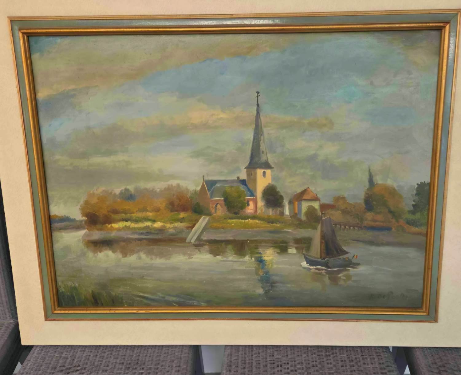 Bernard De Pooter - Zicht op Mariekerke aan de Schelde (1962) kopen? Bied vanaf 50!