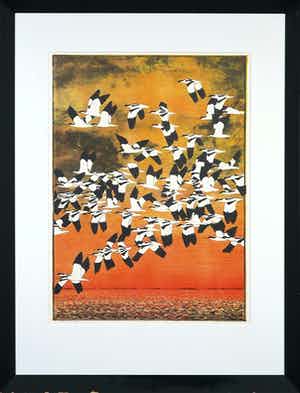 Joost Minnigh - Litho, Avondrood - Ingelijst (Groot) verkocht voor € 50!