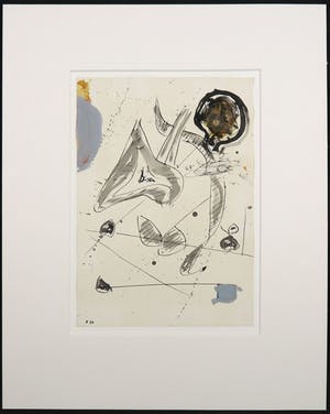 Alphons Freijmuth - Gemengde techniek op papier, Abstracte compositie kopen? Bied vanaf 150!