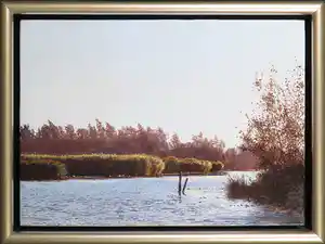 Chris Nobels - Olieverf op paneel, Zwammerdam - Ingelijst verkocht voor € 100!