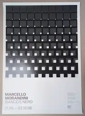 Buy Marcello Morandini - Bianco e Nero Ausstellungsplakat Museum Ritter 2006? Bid from 40!