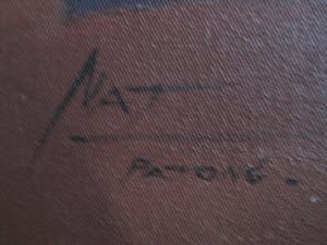 Niet of onleesbaar gesigneerd - Thailand - GROOT olieverf op doek " jonge boeddhistische Monniken" gesigneerd kopen? Bied vanaf 1!