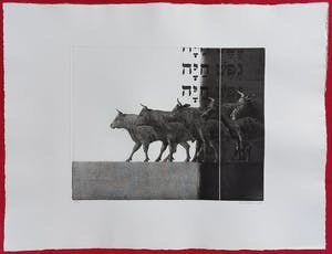 Rene Polak - Egyptische stieren, aquatint ets (zeer kleine oplage) kopen? Bied vanaf 50!