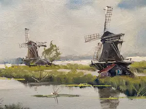 Jan Kelderman - Molens in polderlandschap kopen? Bied vanaf 2!
