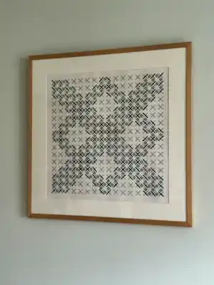 Buy Henk van der Plas - Abstract Geometrische Compositie in wit, grijs en blauw? Bid from 30!