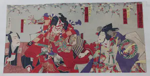 Kunisada Utagawa - Houtdruk - Triptiek - Samurai kopen? Bied vanaf 50!