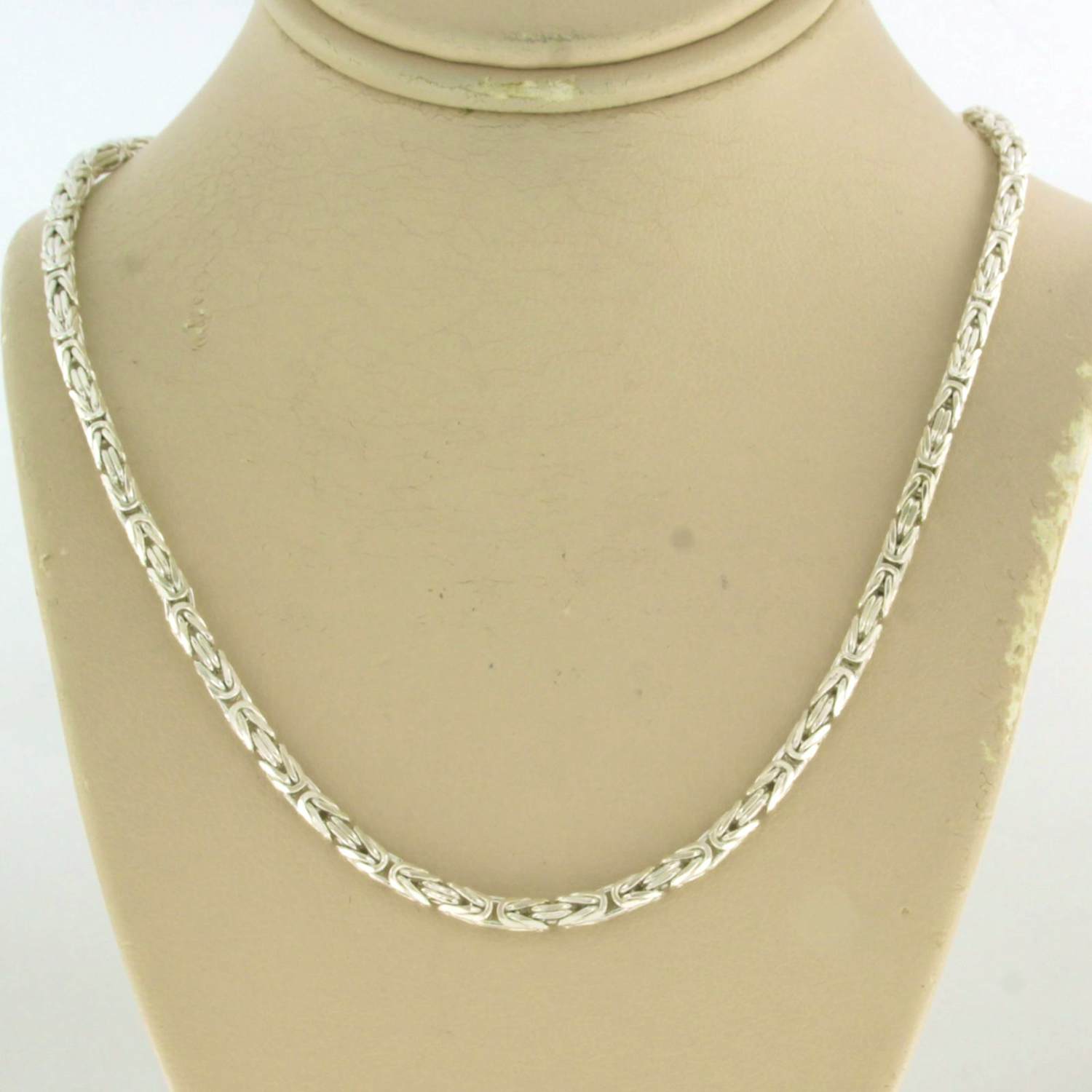 Zilveren koningsschakel collier – 60 cm lang - 20.1 gram verkocht voor € 160!