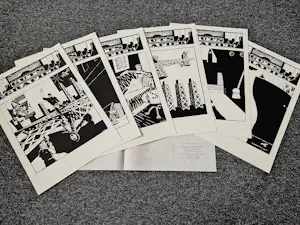 Erik Kriek - zijn eerste (1991) complete "Gutsman" serie van 6 linosneden - potloodgesigneerd kopen? Bied vanaf 470!