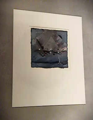 Bart Filet - in 2003 gemaakte gemengde techniek (aquarel, inkt, zilververf) abstract - gesign kopen? Bied vanaf 30!