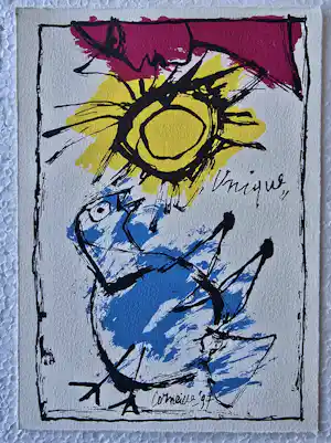 Corneille - Unique - zeefdruk - 1997 verkauft für € 65!