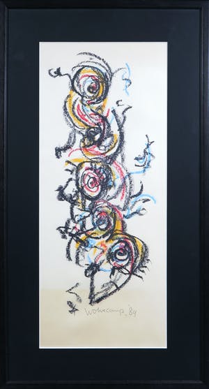 Theo Wolvecamp - Pastel op papier, Zonder Titel - Ingelijst kopen? Bied vanaf 1!
