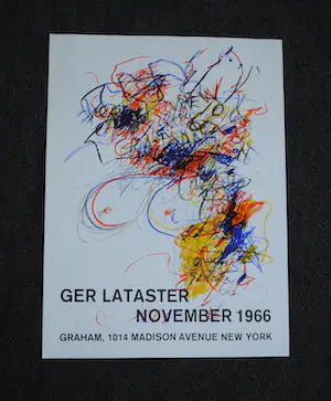 Ger Lataster - Zeldzame tentoonstellingsaffiche uit 1966 bij galerie Graham New York kaufen? Bieten Sie von 25!