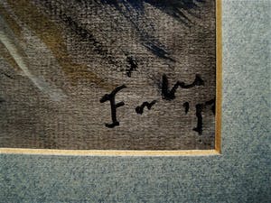 Niet of onleesbaar gesigneerd - Intrigerend in 1937 geschilderd Aquarel "Parijs straatje bij nacht" gesigneerd kopen? Bied vanaf 1!