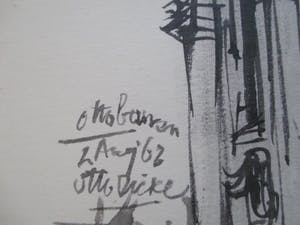 Otto Dicke - Pentekening kopen? Bied vanaf 60!