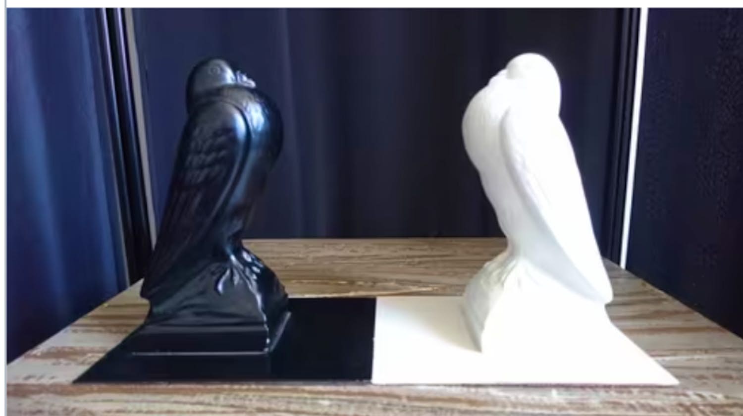 Niet of onleesbaar gesigneerd - Art Deco (stijl) duivenpaar zwart/wit kopen? Bied vanaf 10!