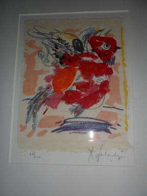 Kees Salentijn - Zeefdruk, Vogel II - Zeer mooi ingelijst kopen? Bied vanaf 60!