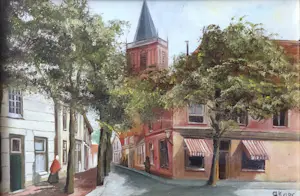 Lois Kapr - Zicht op dorpsplein kopen? Bied vanaf 150!