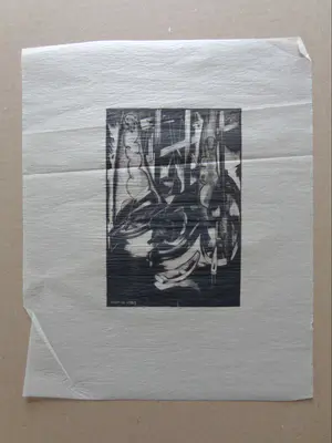 Daan de Vries - LOT VAN 4 STUKS / ZW-W HOUTSNEDE / SIG kopen? Bied vanaf 40!