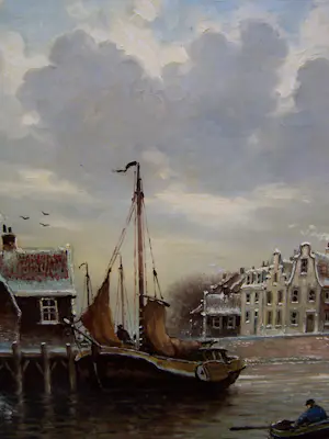 Franciscus Leonardus Corsius - Oud Hollands havengezicht. kopen? Bied vanaf 250!