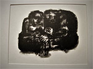 Kees Buurman - graficus, dichter, schilder en glazenier - Litho - "verliefd stel" gesigneerd kopen? Bied vanaf 10!