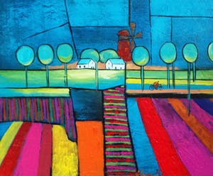 Elena Polyakova - Tulpenveld in Holland kopen? Bied vanaf 100!