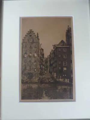 Cornelis Brandenburg - Twee etsen van de Etser van de Amsterdamse grachten. kopen? Bied vanaf 79!
