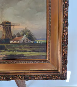 Onbekend - Gesigneerd - Landschap met molens - 19e eeuw kopen? Bied vanaf 10!